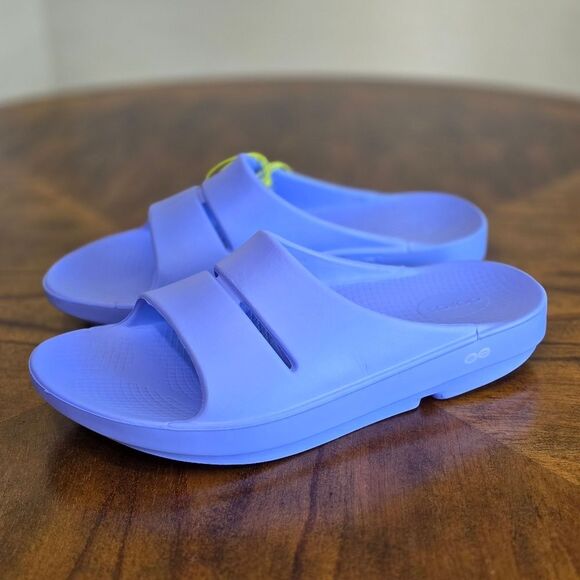 OOFOS Ooahh Men's Slides Sandals Purple Haze Size 11 US Running Recovery New - Picture 2 of 10